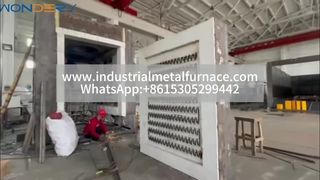 고온 1350°C 중부하 트롤리 전기로 | 우수한 내화 기술