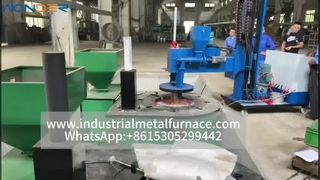 목재 펠릿 버너를 갖춘 흑연 도가니로 – 오염 제로, 배출 감소