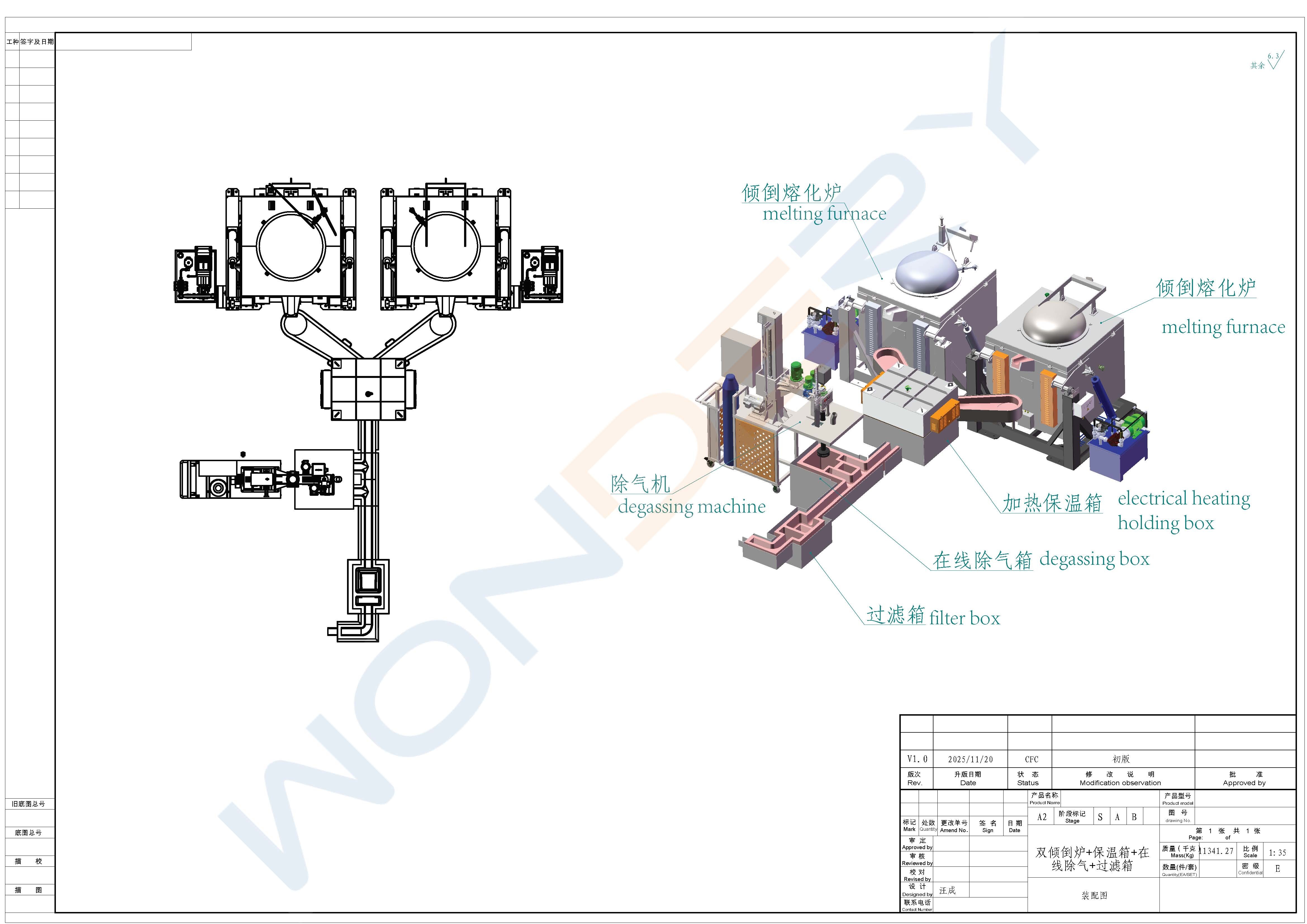 최신 회사 블로그 우시 원더리, 아시아 및 아프리카 주조 작업장을 위한 고효율 소형 용해로 라인 출시