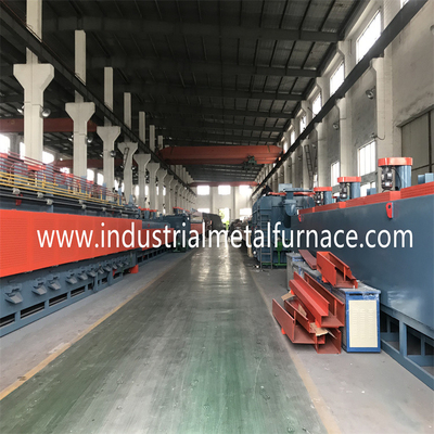 품질  960kw Natural Gas Chain Type Mesh Belt Furnace 55Cr3 1500 X 14000 X 200mm 공장