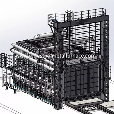 주문 가스를 연료로 하는 차량 저부 보기 화덕 용광로  4500×1500×1200mm 1150C online manufacture