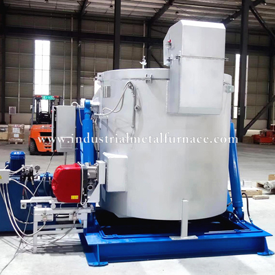 주문 500kg Gas Fired Aluminum Melting Furnace with Riello Burner 720℃ online manufacture