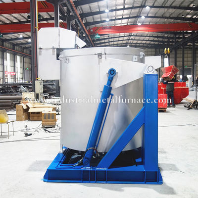 주문 Hydraulic Tilting Design 500KG ZINC Natural Gas Tilting Zinc Melting Furnace online manufacture